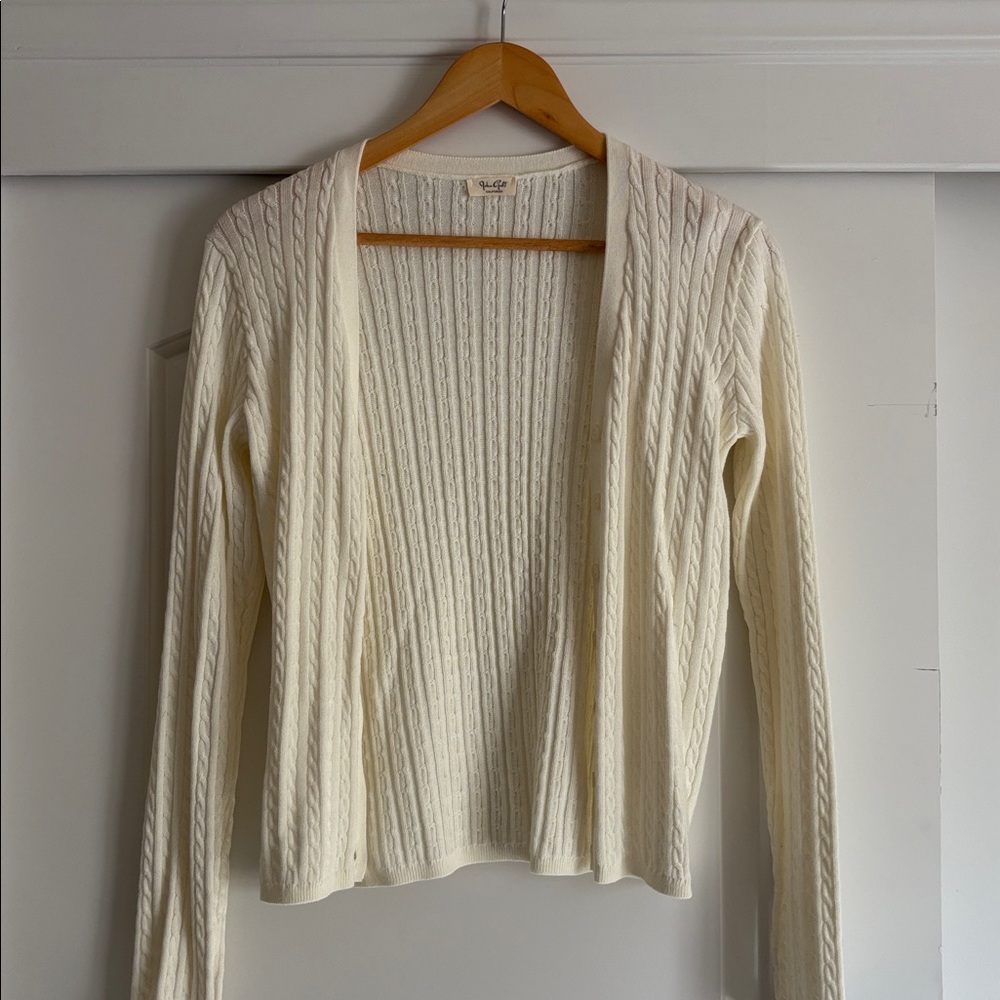 Cream Cable Knit Cardigan